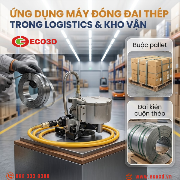 Ứng dụng máy đóng đai thép
