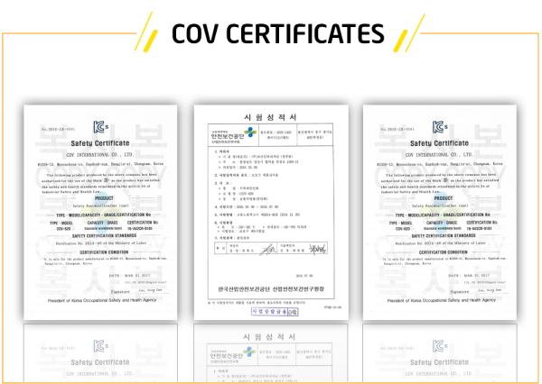 banner giấy kiểm định chất lượng COV International
