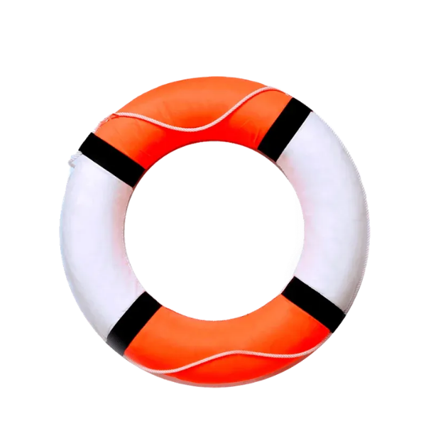 Phao bơi cứu hộ bằng xốp trắng cam PCH-02