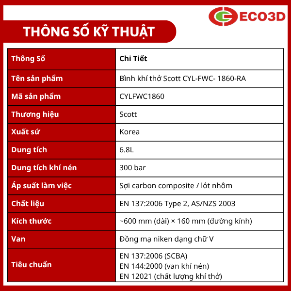 B&igrave;nh kh&iacute; thở Scott CYL-FWC-1860-RA