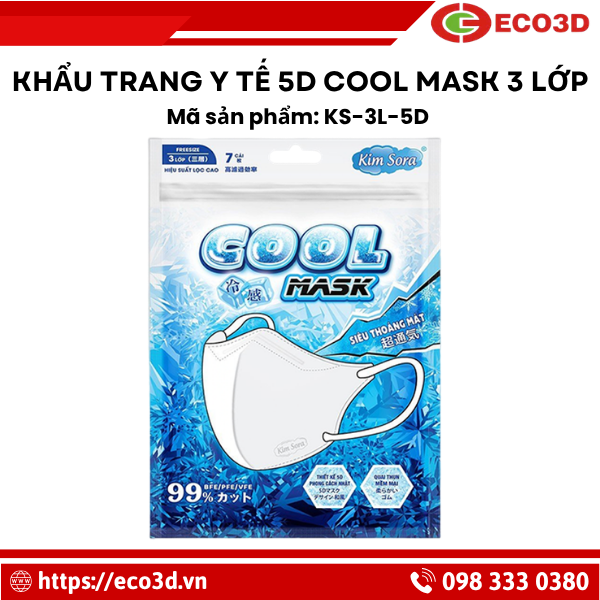Khẩu trang y tế 5D Cool Mask 3 lớp