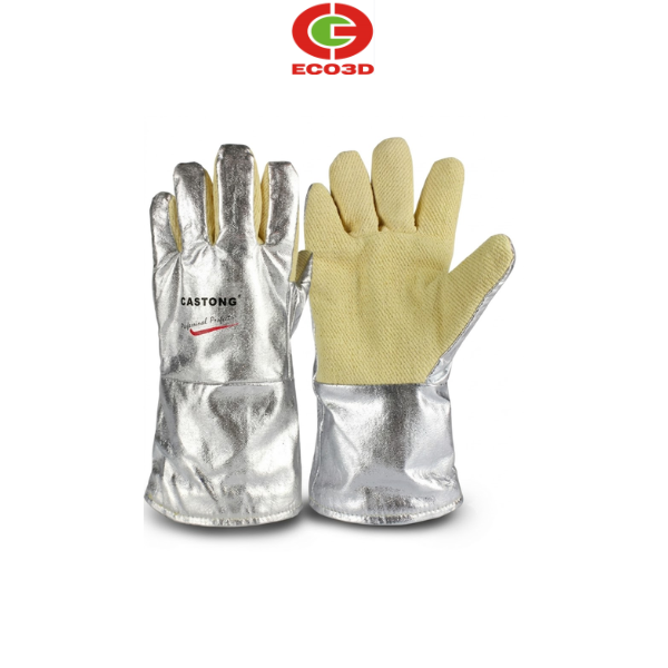 Găng tay chịu nhiệt 500 độ Castong YERR15-34 tráng nhôm