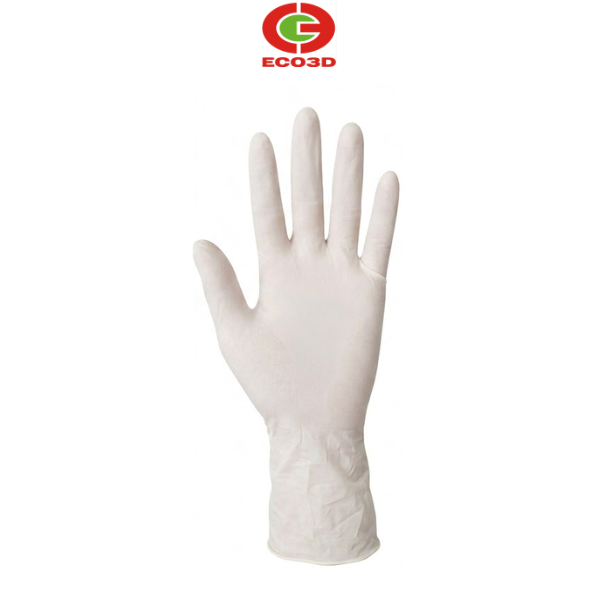 Găng tay y tế có bột VGlove 24cm màu trắng