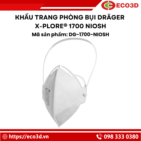 Khẩu trang ph&ograve;ng bụi Dr&auml;ger X-plore&reg; 1700 NIOSH