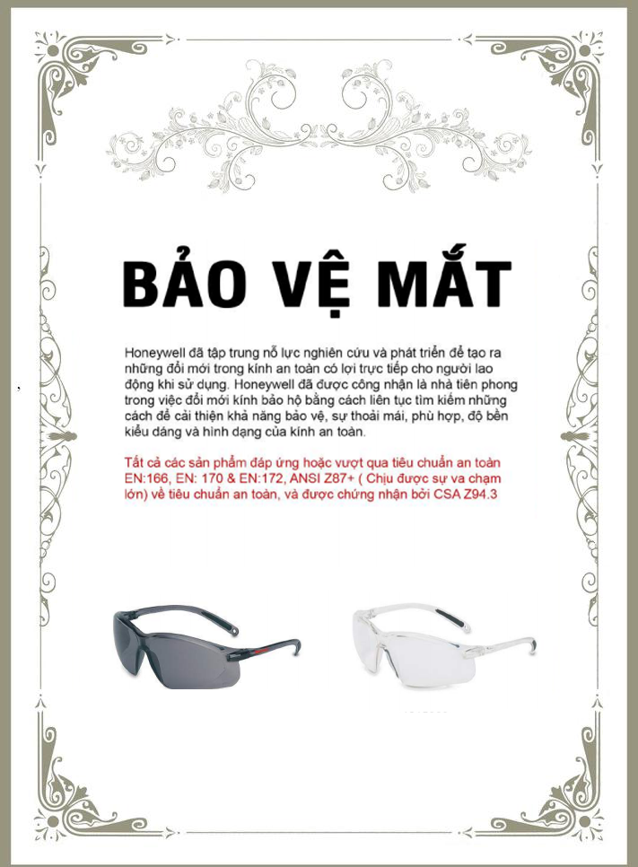 Tài liệu kính bảo hộ (Eyewear)