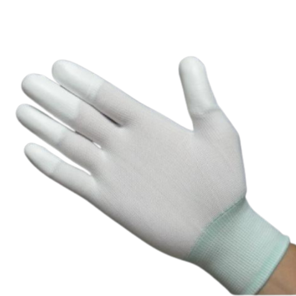 Găng Tay Sợi Trắng Ngón Tay Phủ PU KP-GT-PU