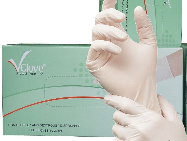 Găng tay y tế không bột Vglove Nitrie màu trắng