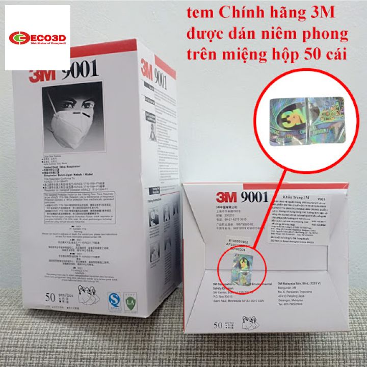 khẩu trang 3m chính hãng eco3d hà nội