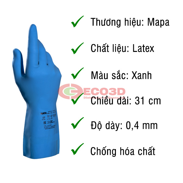 găng tay chống hóa chất mapa vital 177