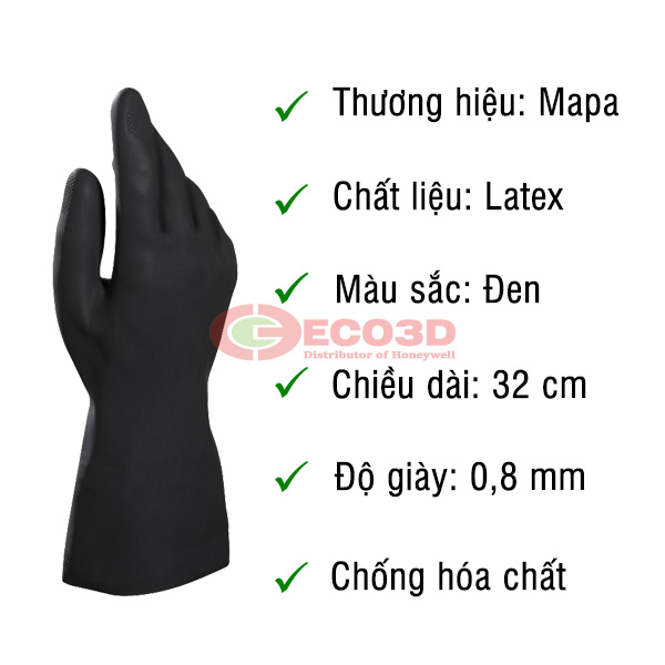 găng tay chống hóa chất Mapa Alto 260