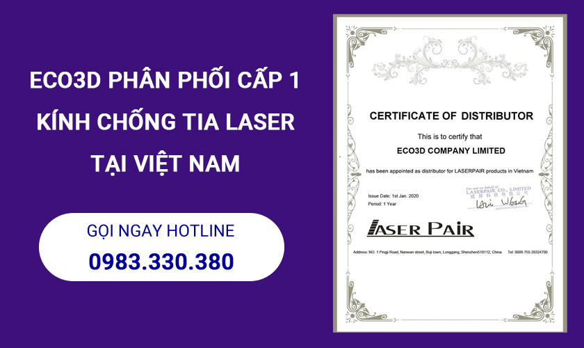 Nhà phân phối kính chống tia laser chính hãng