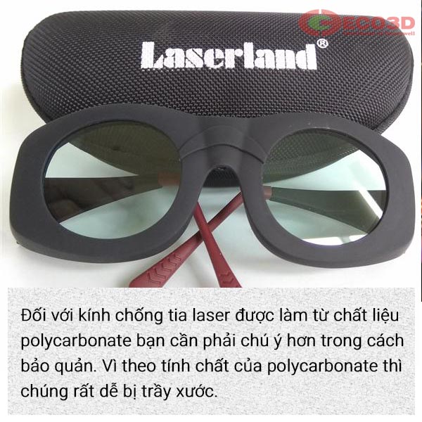 Bảo quản kính laser làm từ chất liệu polycarbonate