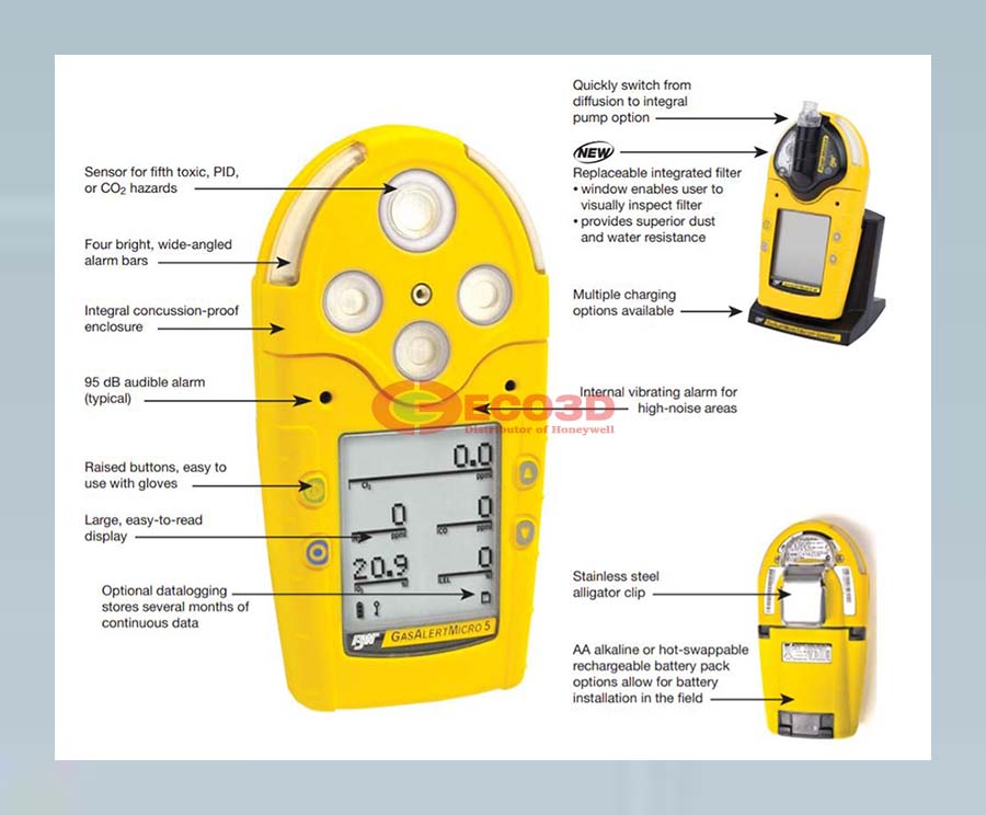 Máy đo đa khí GasAlert Micro 5 Series