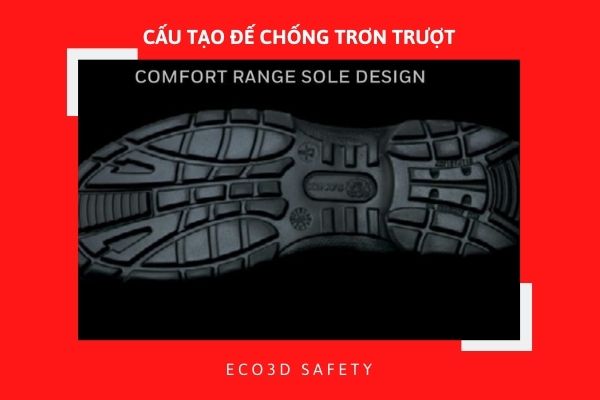 Cấu tạo đế giày bảo hộ chống trơn trượt