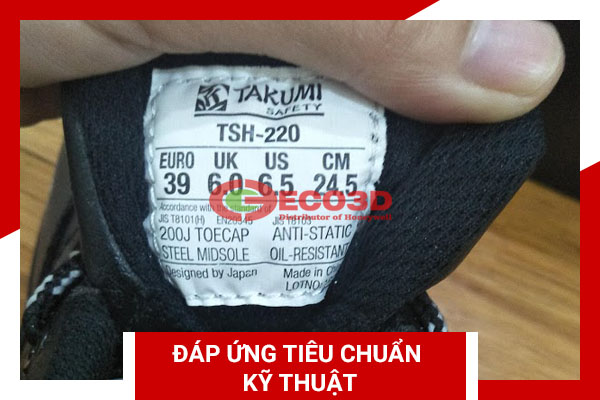 Giày Takumi Đáp ứng tiêu chuẩn kỹ thuật