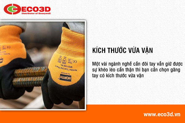 Lựa chọn găng tay bảo hộ kích thước thoải mái
