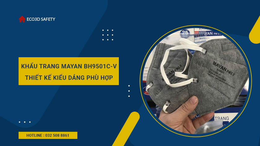 KHẨU TRANG HOẠT TÍNH MAYAN PM2.5 BH9501 CÓ VAN (2 cái)