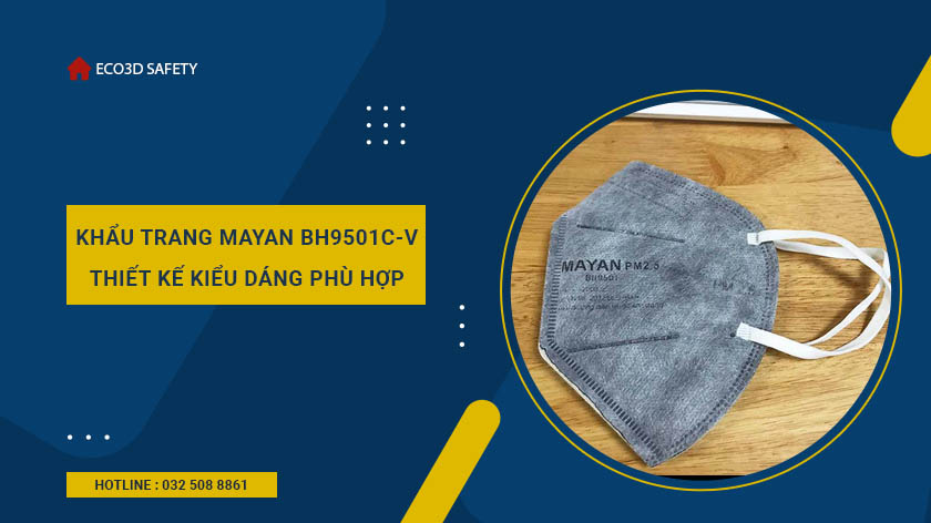 KHẨU TRANG HOẠT TÍNH MAYAN PM2.5 BH9501 CÓ VAN (2 cái)