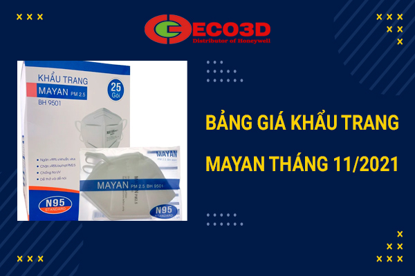 Bảng giá khẩu trang mayan tháng 11/2021