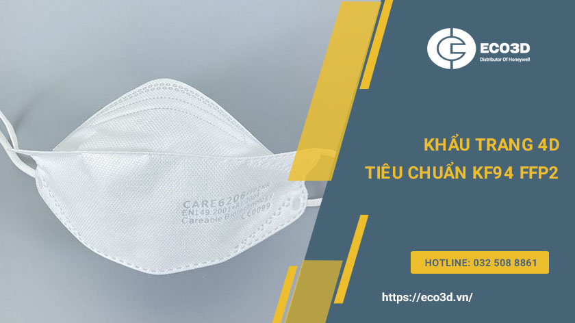 Khẩu trang 4D tiêu chuẩn KF94 FFP2