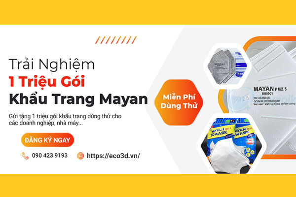 CHƯƠNG TRÌNH TRẢI NGHIỆM MIỄN PHÍ 1 TRIỆU GÓI KHẨU TRANG MAYAN