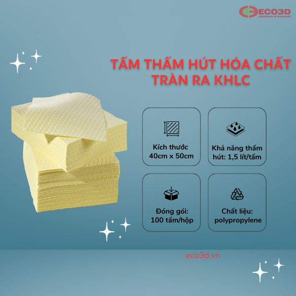 Tấm thấm hút hóa chất tràn ra KHLC