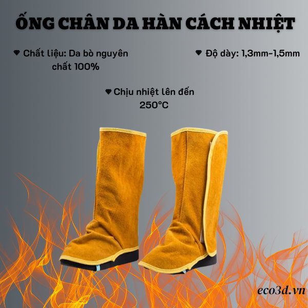 ống chân da hàn cách nhiệt cho thợ hàn