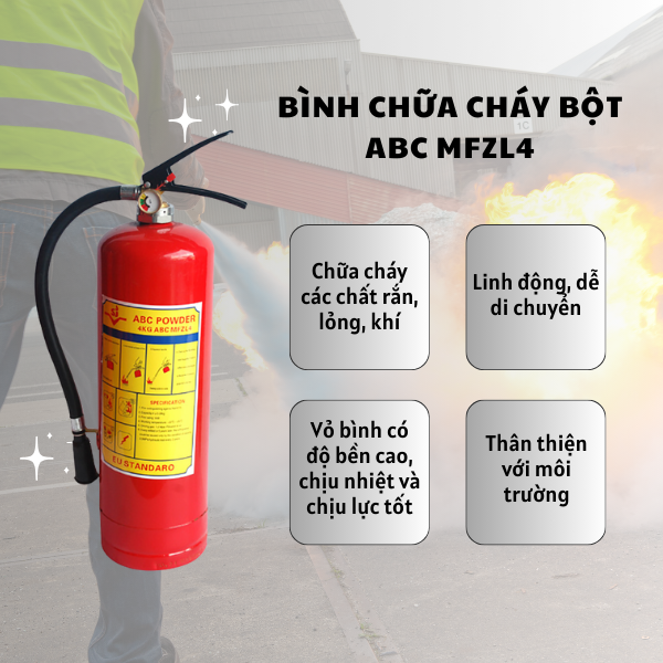 Bình chữa cháy bột ABC MFZL4