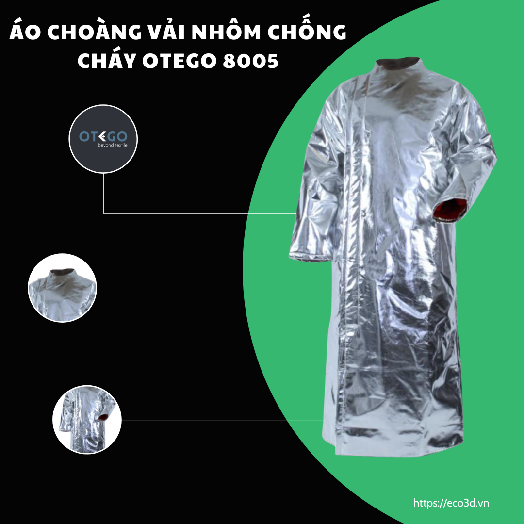Áo choàng vải nhôm chống cháy Otego 8005