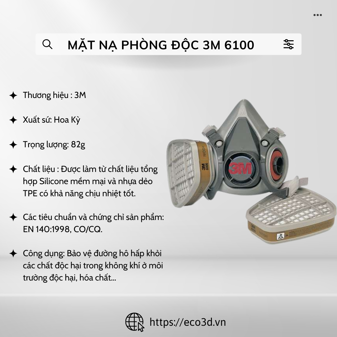 Mặt nạ phòng độc 3M 6100