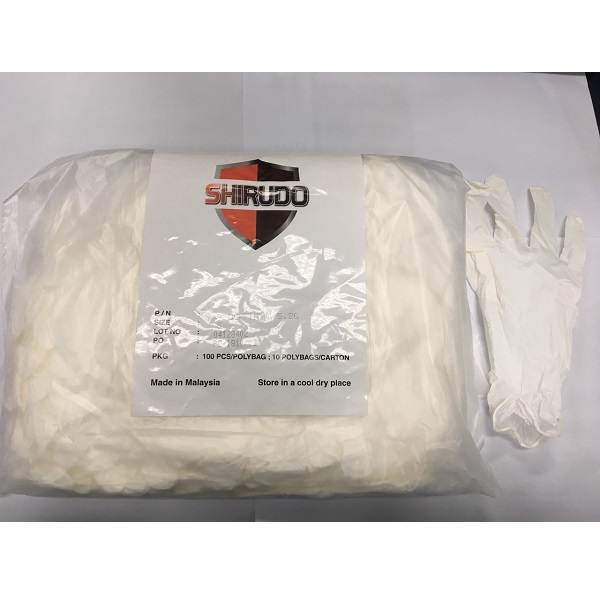 Găng tay Nitrile không bột 9 inch Shirudo, 5.2 gram màu vàng