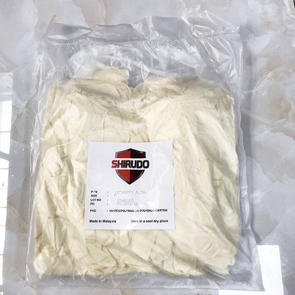 Găng tay phòng sạch PIP Latex 12 8gram-8.3grram không bột màu vàng (50 đôi)