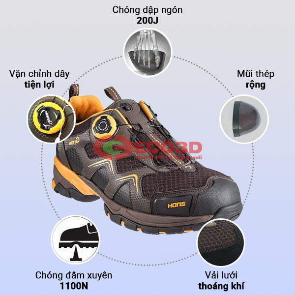Giày Hans HS-81 Prince siêu nhẹ - có khóa vặn tiện lợi