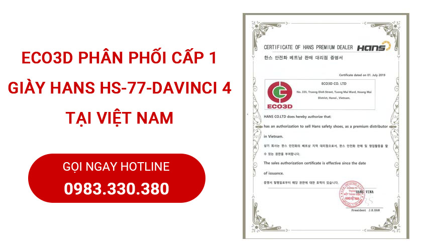 Nhà phân phối cấp 1 Hans HS-77 DAVINCI chính hãng