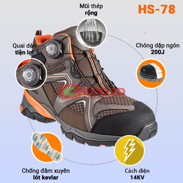 Giày bảo hộ cách điện Hans HS-78 Hàn Quốc
