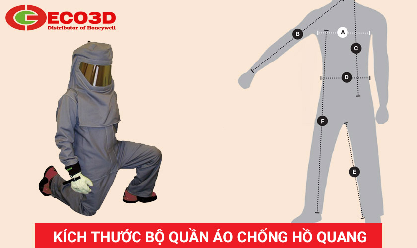 Kích thước quần áo chống hồ quang điện