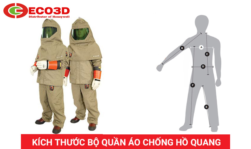 Kích thước quần áo chống hồ quang điện