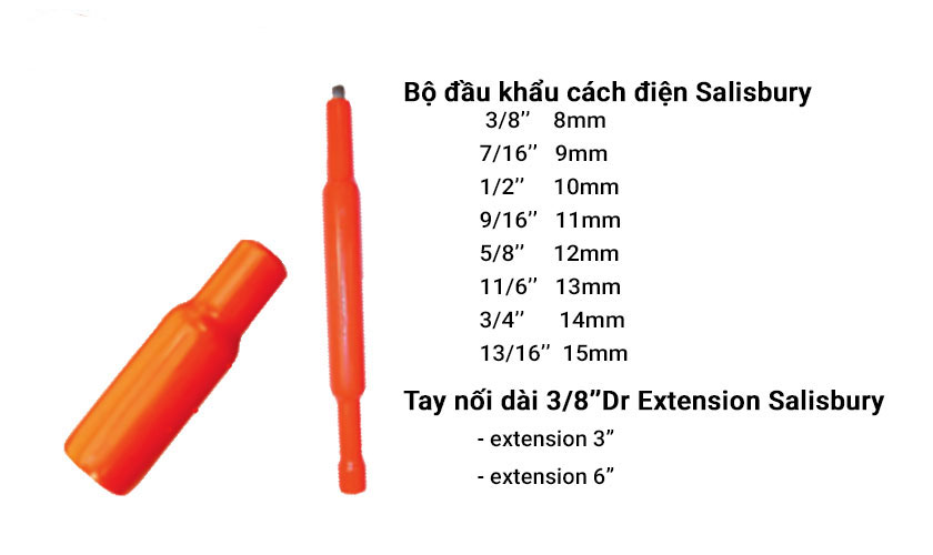 đầu khẩu và tay nối dài Salisbury