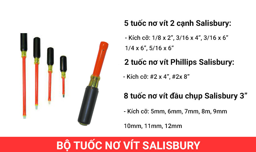 bộ tuốc nơ vít Salisbury