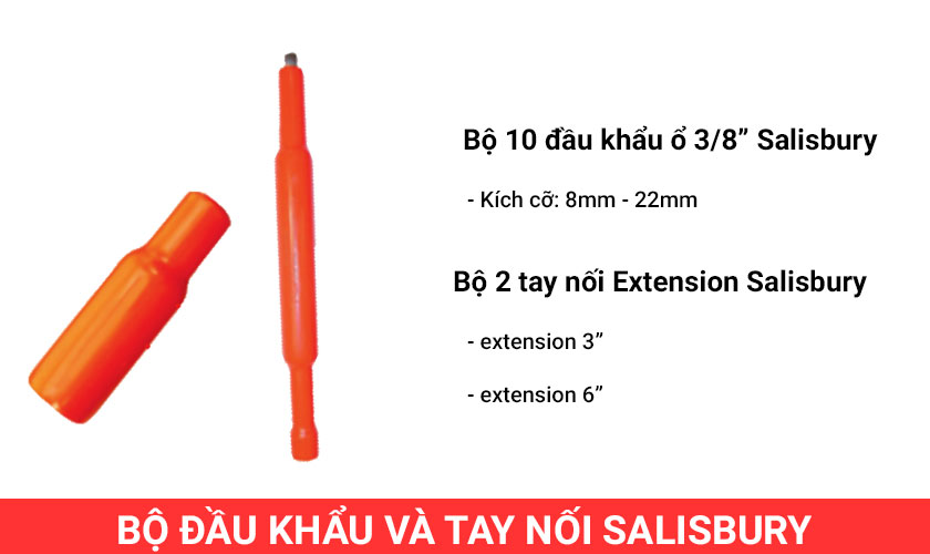 bộ đầu khẩu và tay nối Salisbury