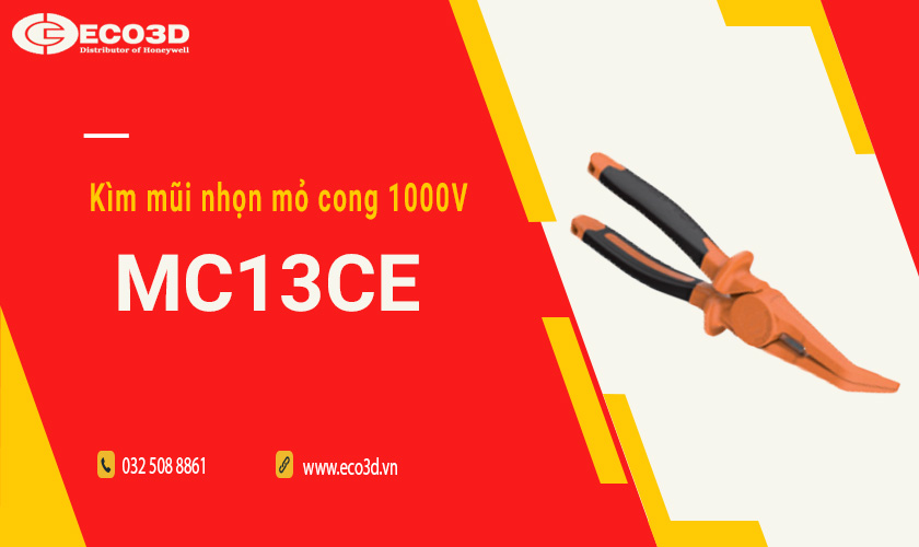 kìm mũi nhọn mỏ cong cách điện MC13CE