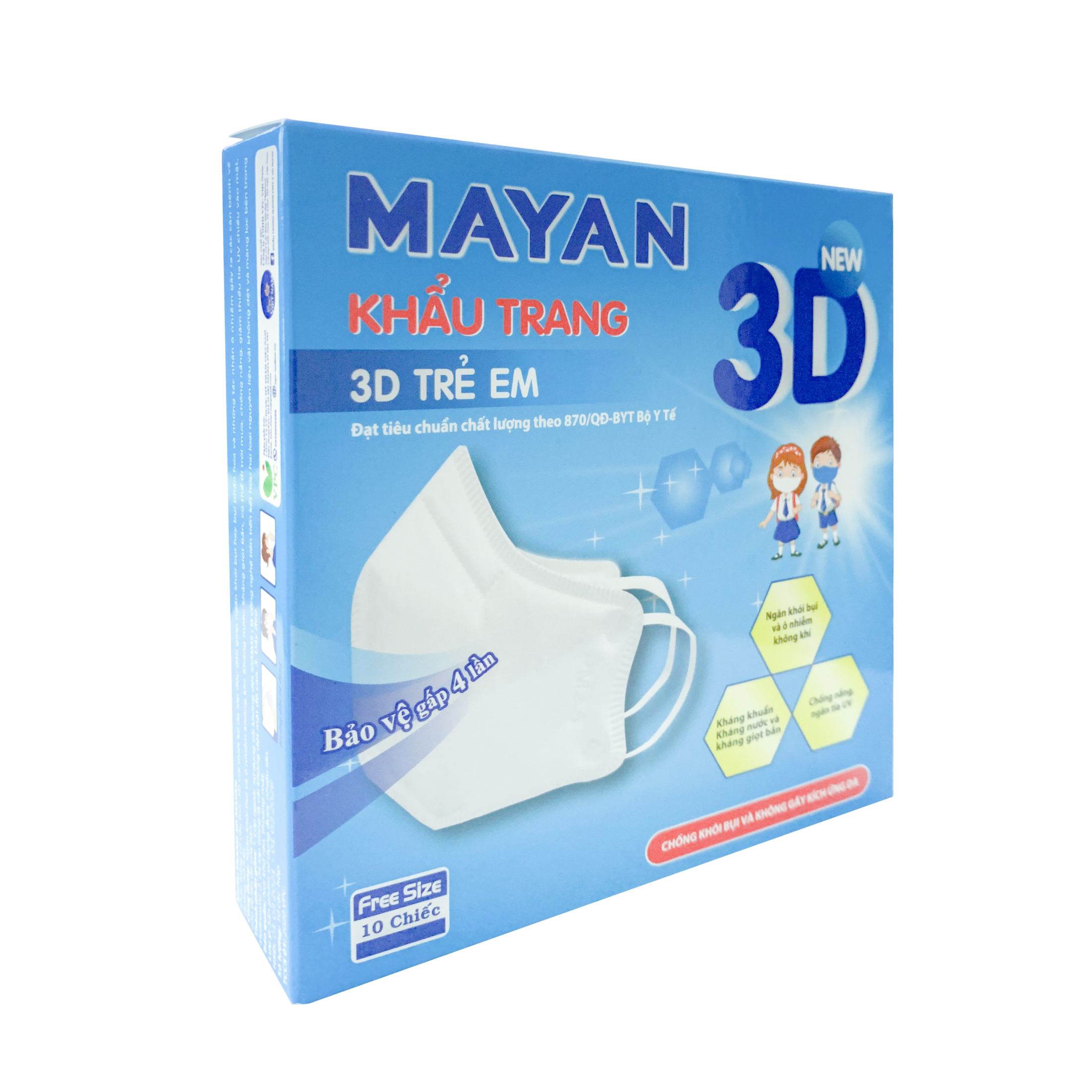 Hộp Khẩu Trang Trẻ Em Mayan 3D Mask (10 cái)