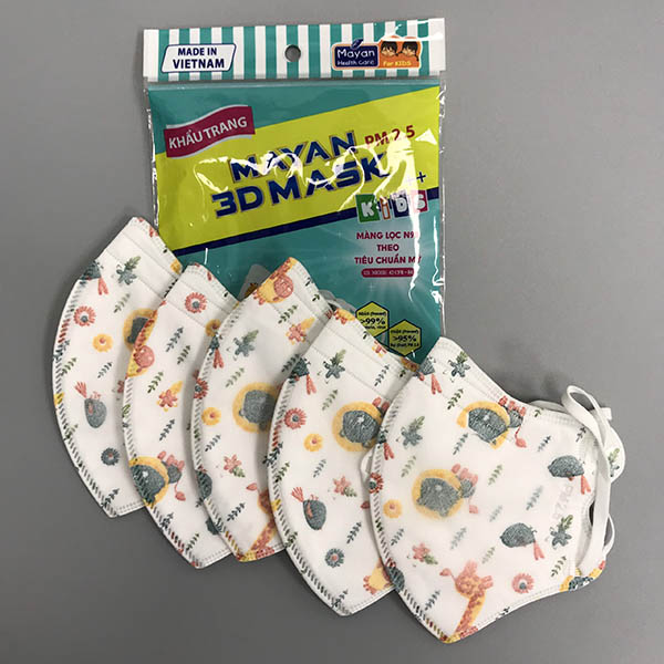 Khẩu Trang Mayan Trẻ Em 3D Mask PM2.5 (5 cái)