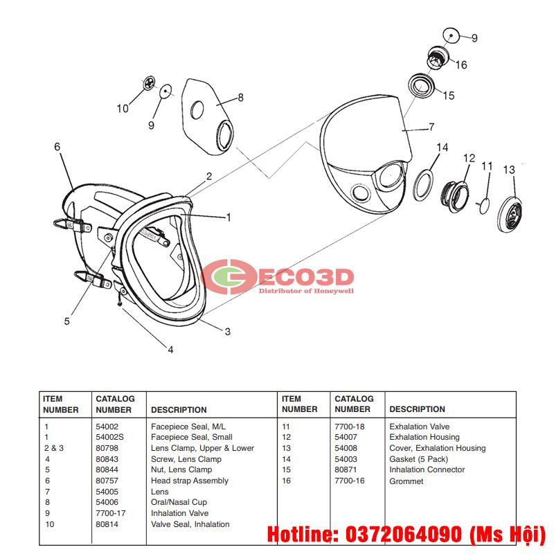 mặt nạ phòng độc North 54001